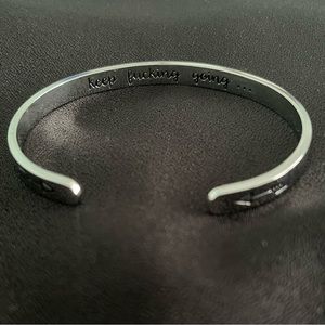 Hidden Message Silver Bangle